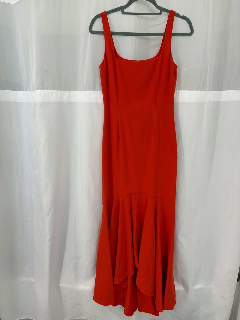Orange Sleeveless Mermaid Hem Dress